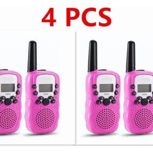 Rádio Walkie Talkie Com Faixa Infantil, 2 Pcs Rosa