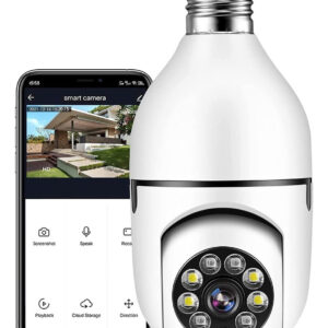 Câmera Espiã Foco 360 Graus Wifi 880p Funciona Com App