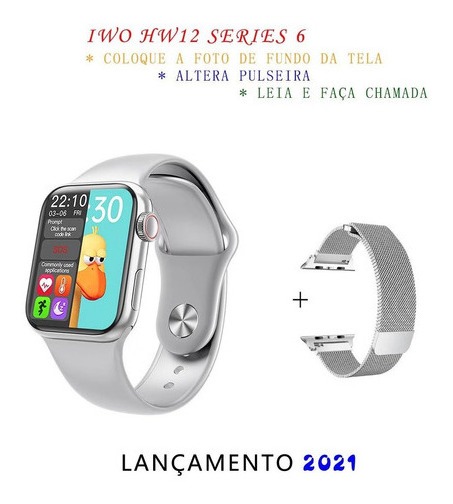 Pulseira Smartwatch Iwo Hw12 À Prova D'água +