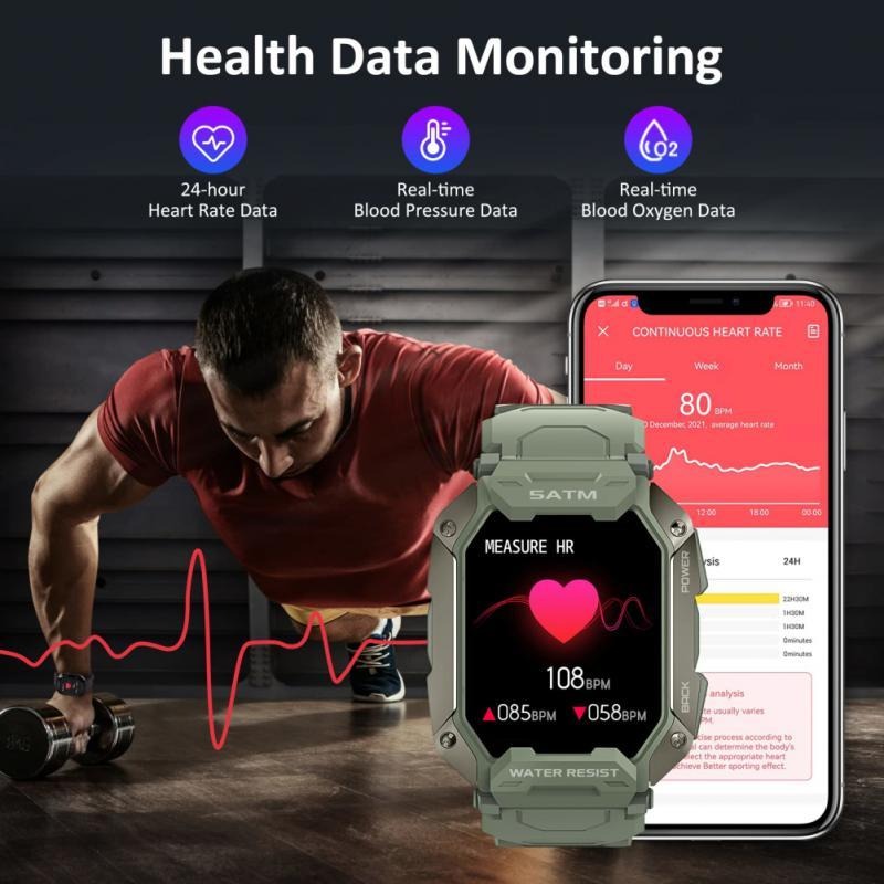 Smartwatch Masculino Para Esportes Ao Ar Livre Lok - Imagem 3