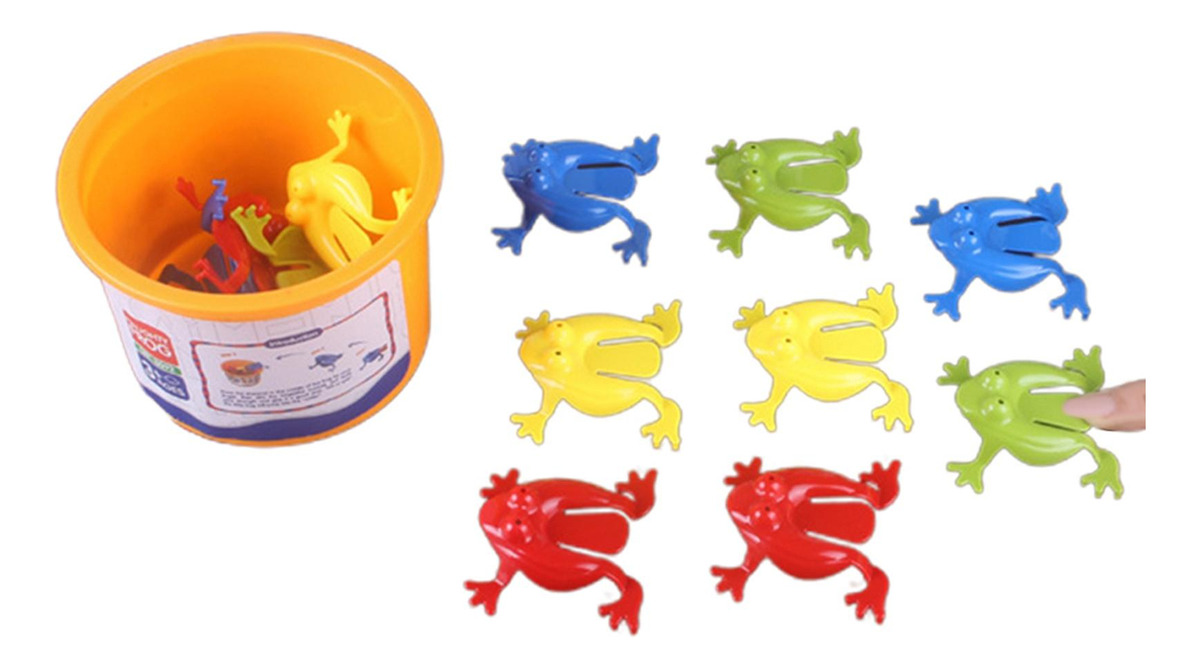 12x Brinquedo Sapo Saltitante Com Baldefroggy Party Game - Imagem 7