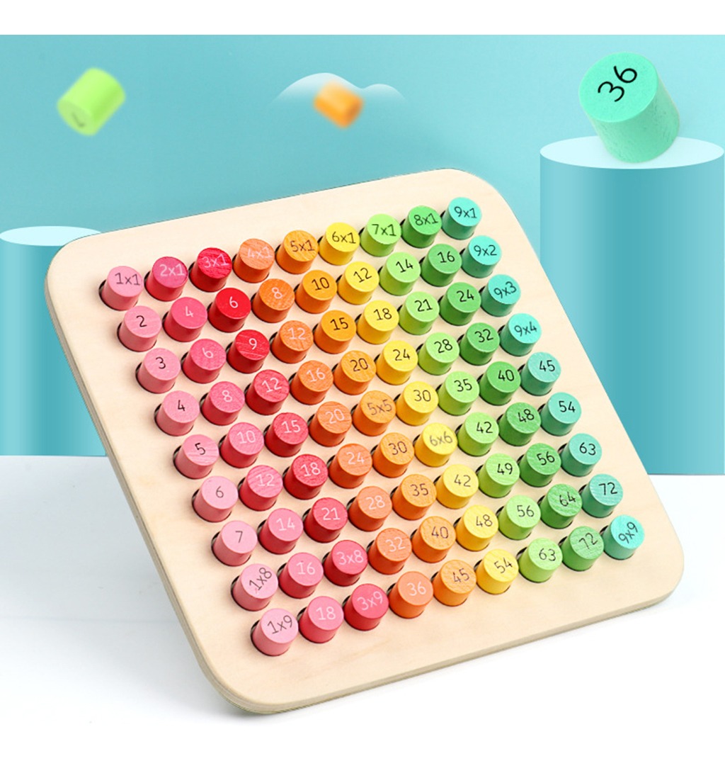 Multiplicação De Madeira E Jogo De Tabuleiro De - Imagem 2