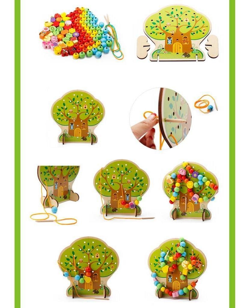 Brinquedos Educativos Matemáticos De Madeira Para Frutas - Imagem 3