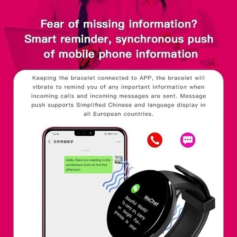 Smartwatch Usb Recarregável Para Ios Android Tele - Imagem 4