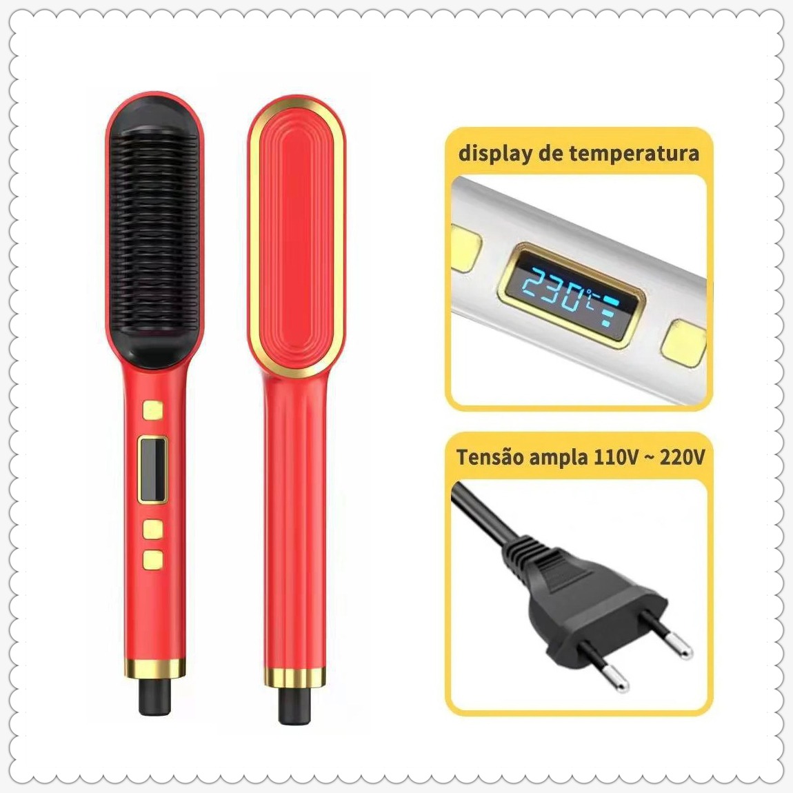 Alisa Brush 110v/220v Pincel Pode Ajustar A Temperatura - Imagem 9
