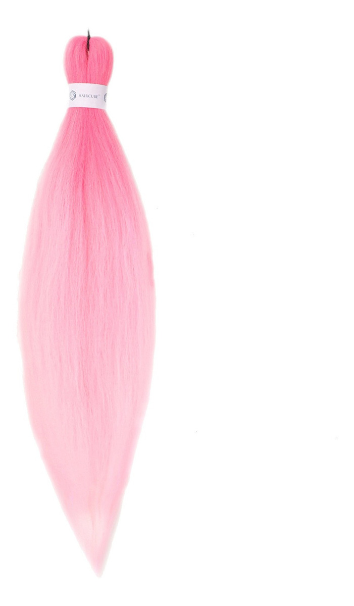 Peruca Um Cabelo De Cor De Gradiente Arco-íris Pré-esticado - Imagem 2