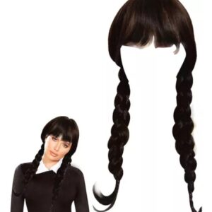 Peruca Feminina De Cosplay Movie Wednesday Addams