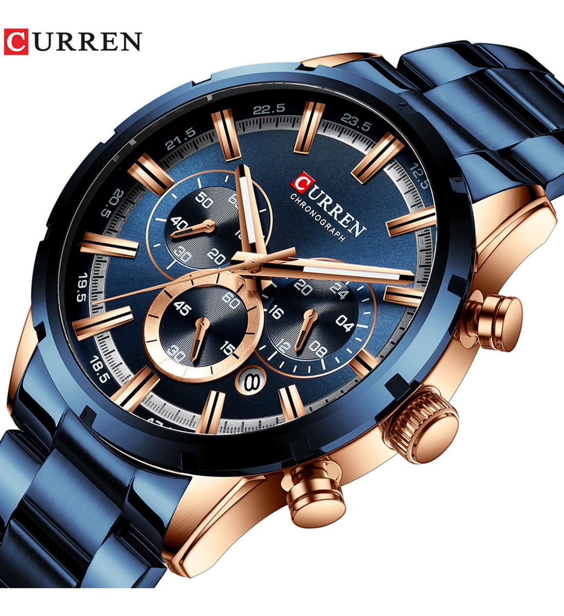 Curren 8355 Luxo Clássico Negócios Quartzo Homens Relógio 3a - Imagem 2