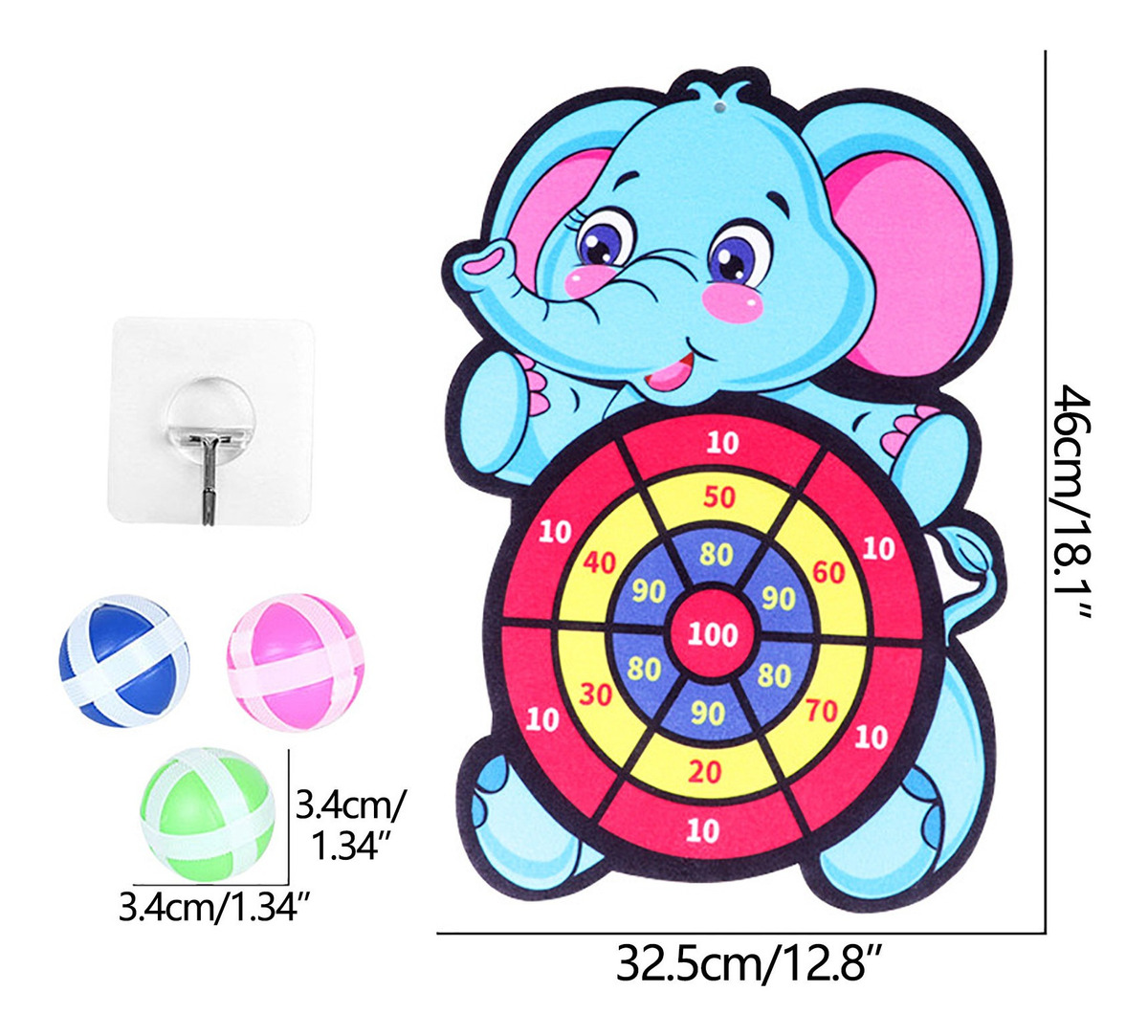 Um Tabuleiro De Dardos Infantil Ao Alvo Sticky Ball Self-adh - Imagem 22