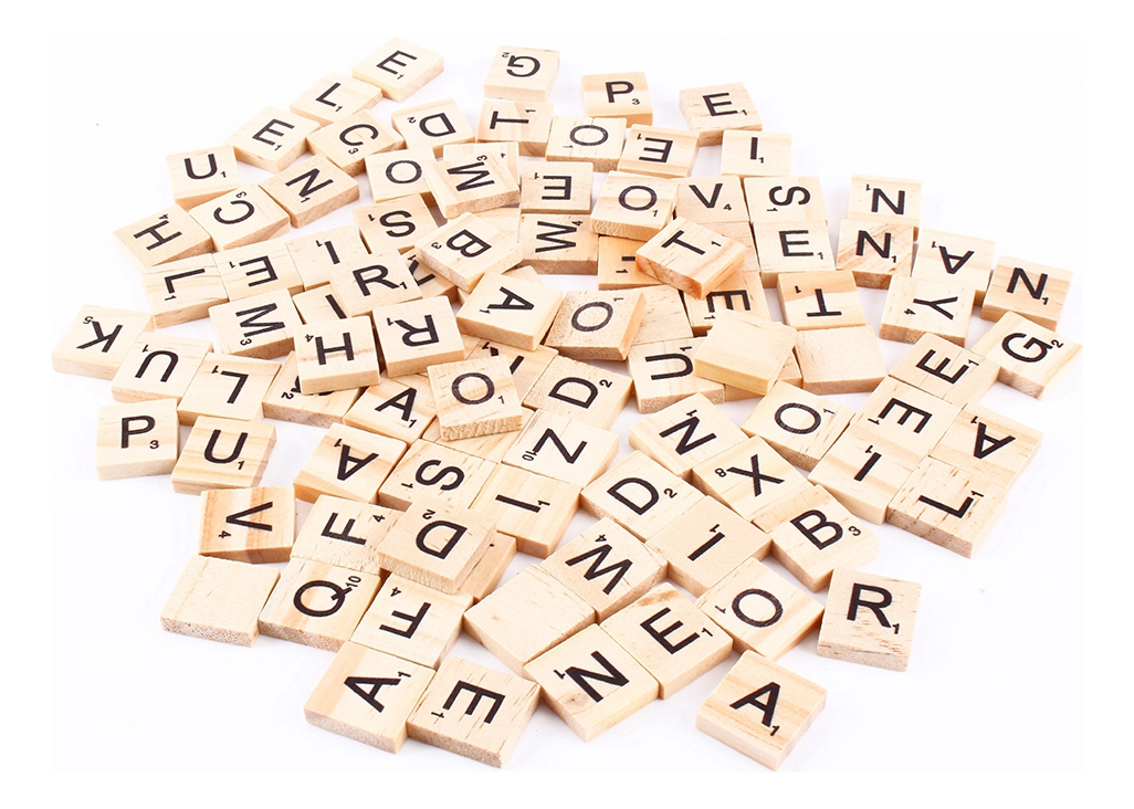 100pcs Puzzle Tiles Letras Alfabeto Peças De Madeira Números - Imagem 2