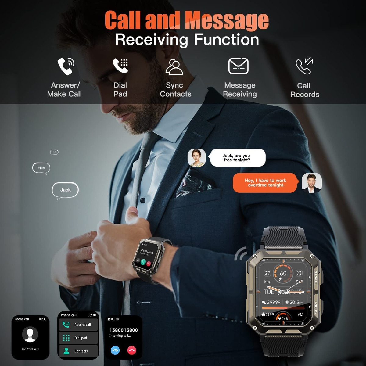 Smart Watch Sport Watch Answer/make Call Fitness Tracker - Imagem 2