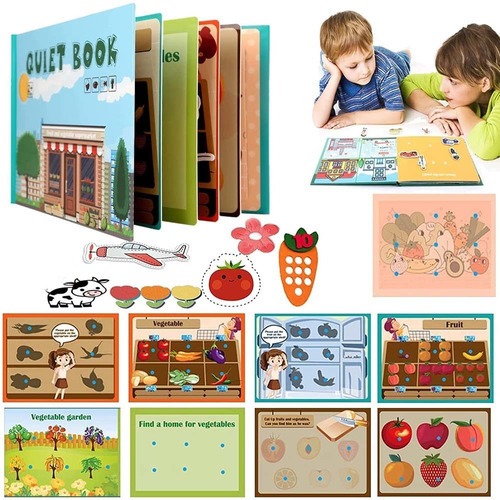 Livro Interativo Montessori,livro Silencioso Para Crianças