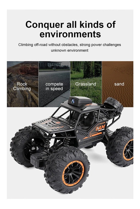 Carrinho Controle Remoto Rock Crawler Off Road Câmara Hd - Imagem 5