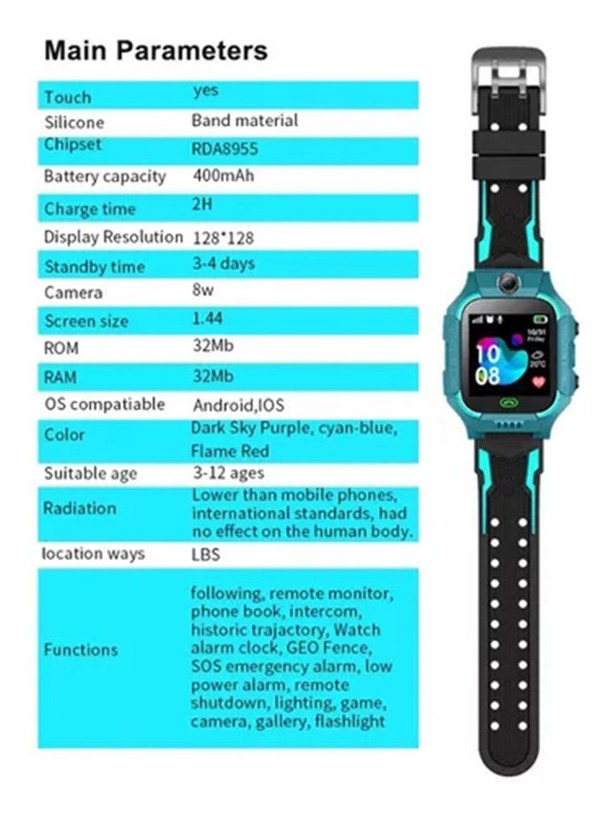 Smartwatch Infantil Q19, Jogos De Bate-papo Por Voz - Imagem 5