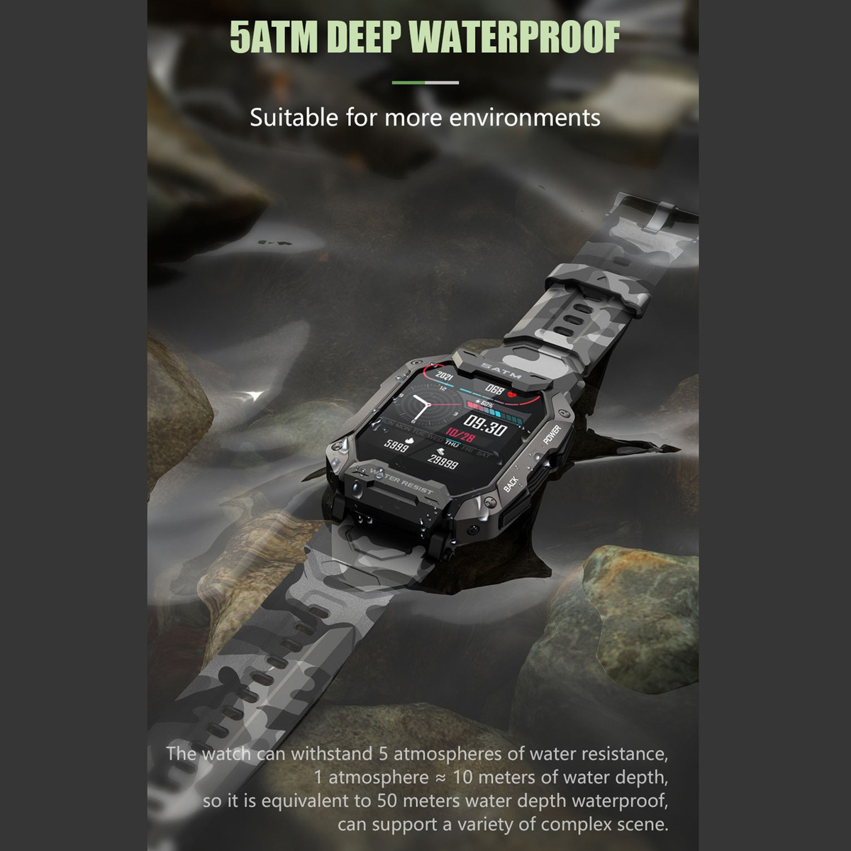 Smartwatch Robusto Para Esportes Ao Ar Livre C20 1,72 280* - Imagem 29