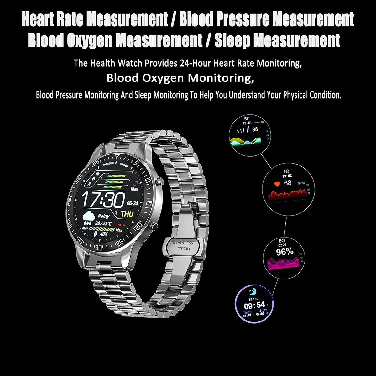 Smartwatch Masculino Ip68 Fitness Com Tela Sensível - Imagem 5