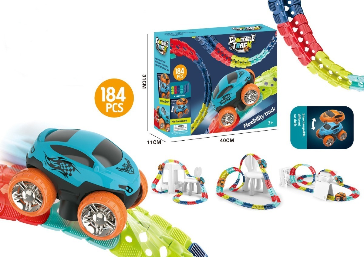 Kit 184 Pista De Carrinhos De Brinquedo Infantil