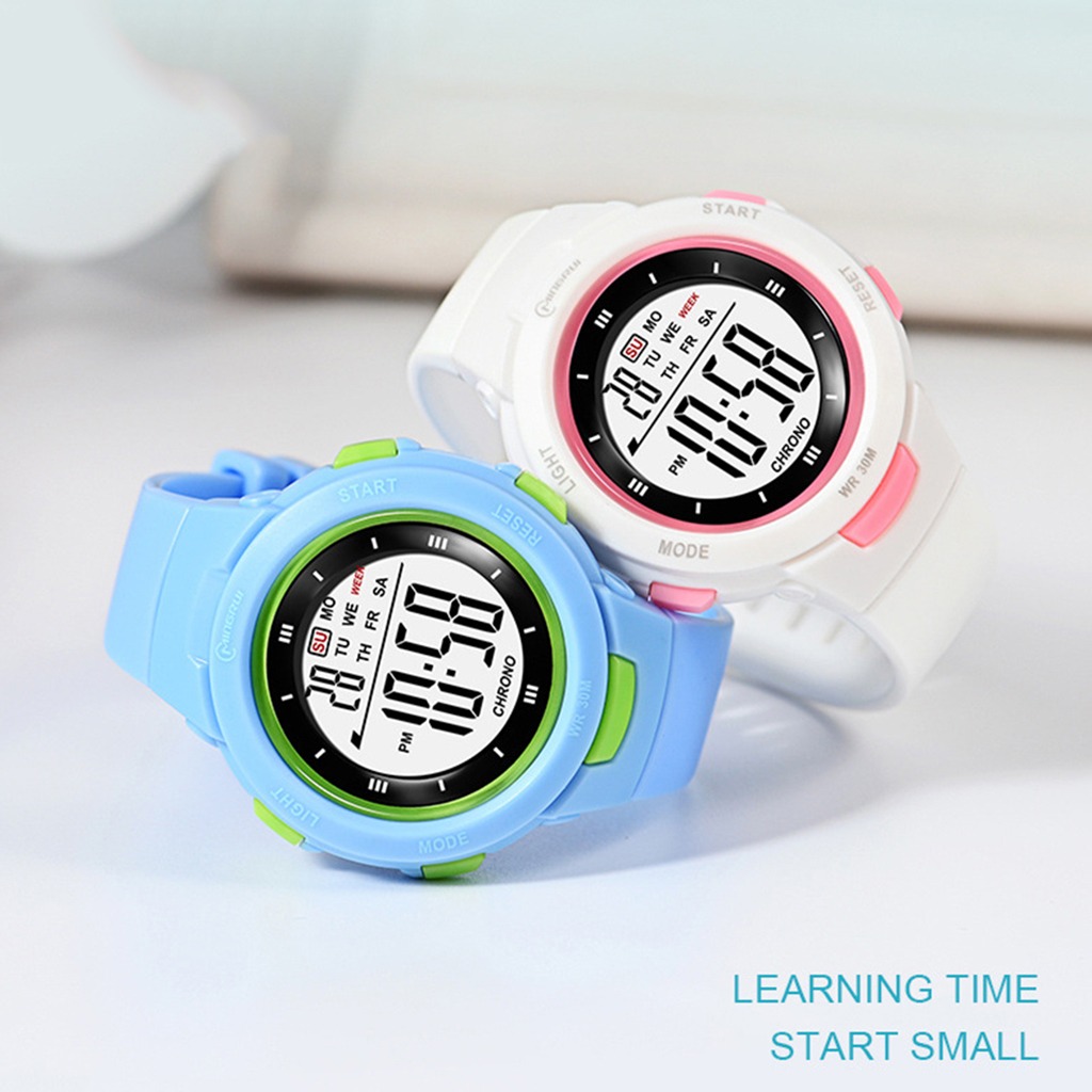 Meninos Girls Digital Watch Electro Impermeável Ao Ar Livre - Imagem 35