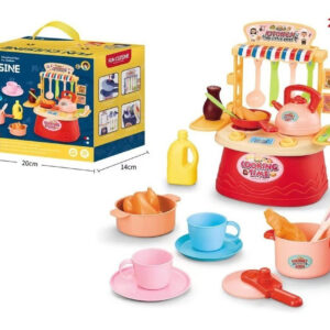 Kit 26 Cozinha Infantil Brinquedo Fogão Cozinha Frango Frito