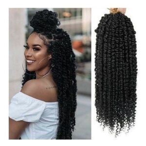 Aplique Cabelo Com Cachos Em Crochê De Ondas De Agua 3 Pcs