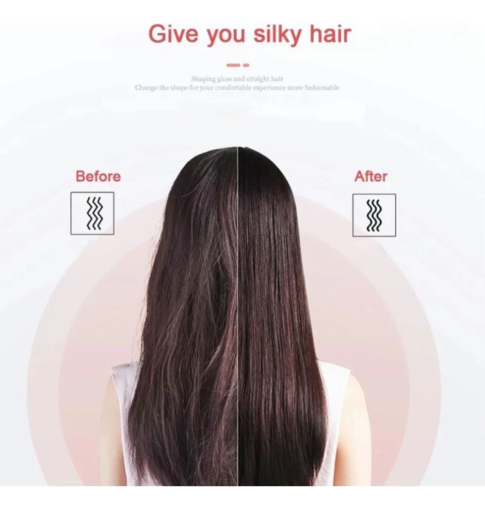 Básica Elegante Chapinha De Cabelo Escova Ânion Cabelo 2em1 - Imagem 7