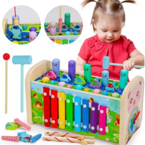 7 Em 1 Hammering Toys Mesa Educativa Montessori De Madeira