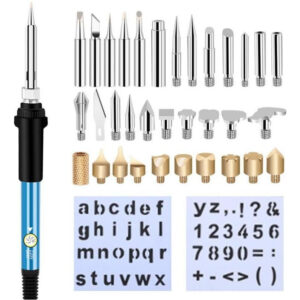 Kit De Pirografia De Madeira 30 Peças 220-450°c Regulável