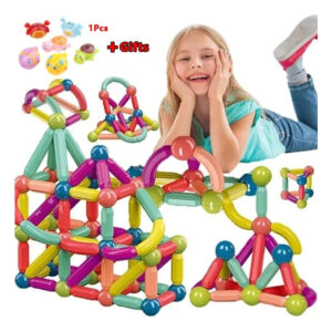Magnetic Stick Building Blocks Jogo Ímãs Conjunto Infantil