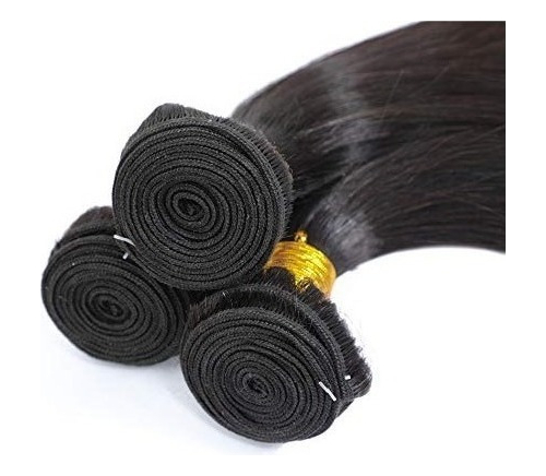 Aplique Cabelo Liso Com Natural Humano Brasileiro 3pcs 50cm - Imagem 5