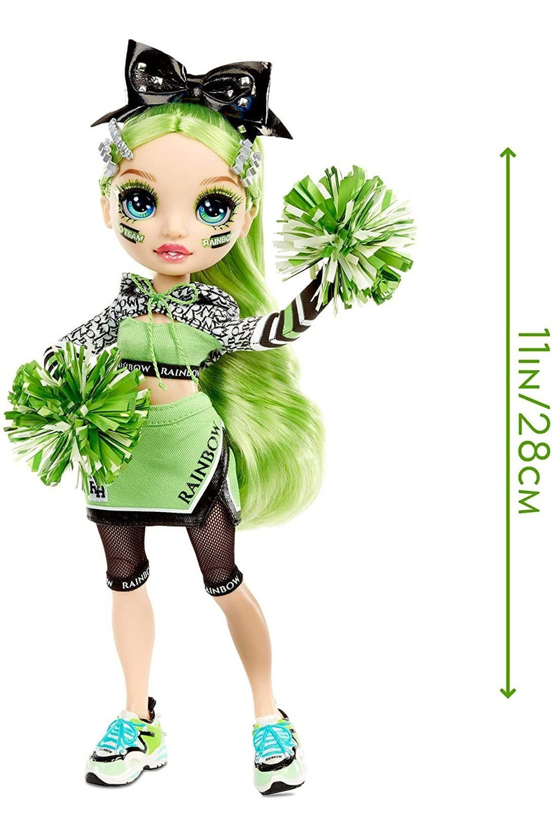 Rainbow High Cheer Jade Hunter Líder De Torcida Verde - Imagem 3