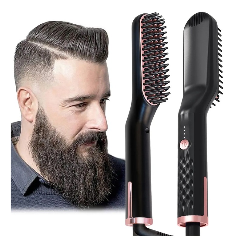 220v Chapinha Pente Alisador De Cabelo E Barba Masculino