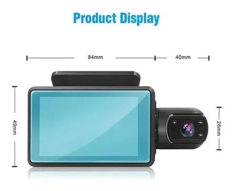 Monitor Câmera Automotivo Com Visão Noturna Hd 1080p - Imagem 7