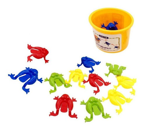 12x Jogo Brinquedo Sapo Saltitante Com Baldefroggy Party