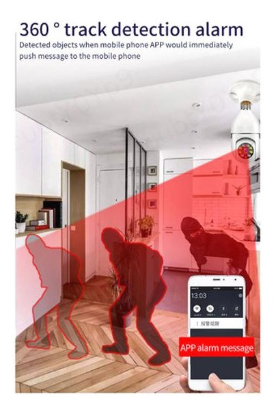 Câmera De Vigilância Com Lâmpada De 5g, Monitor De Segurança - Imagem 9
