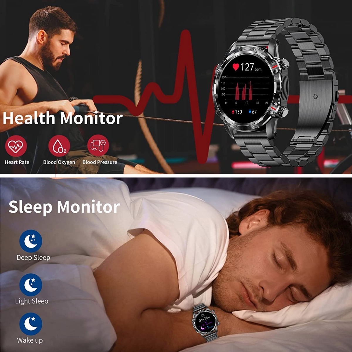 Rastreador De Fitness Smart Watch (faça/resposta Chamada) Pa - Imagem 5