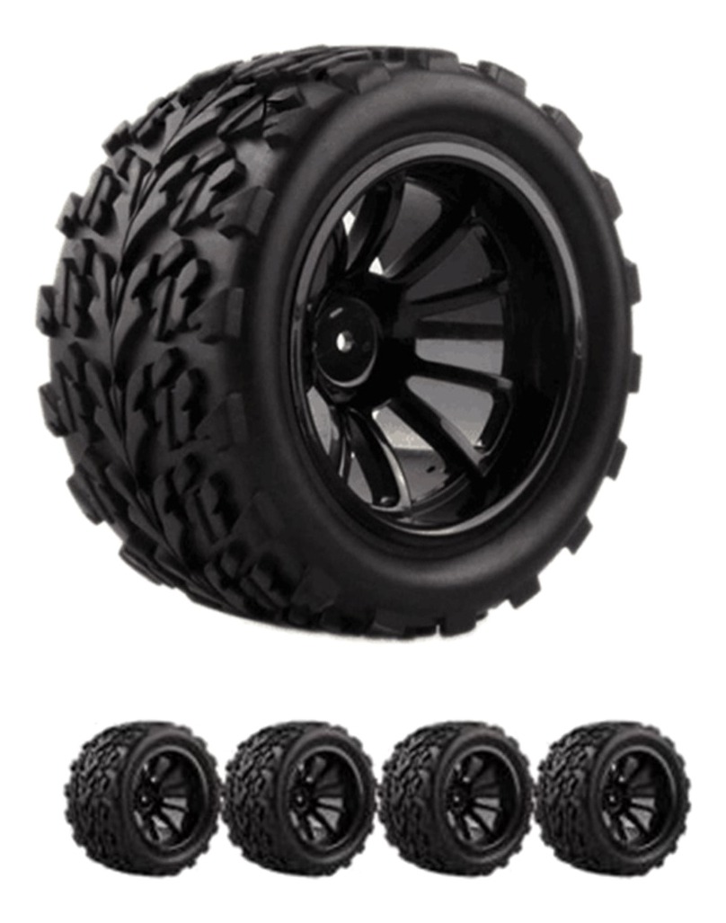 4 Peças Rc Car 1/10 Racing Wheel Rim Pneus Para 1/10 Hsp - Imagem 4
