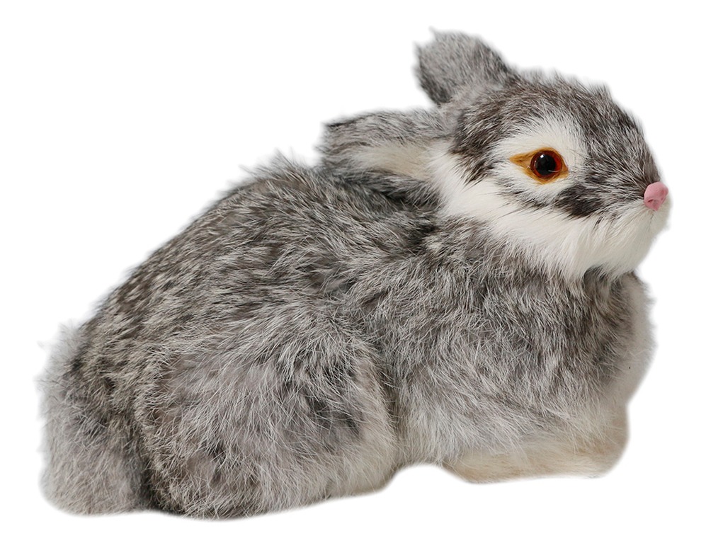 Pelúcia De Coelhos Realistas Modelo De Simulação 22cm - Imagem 11