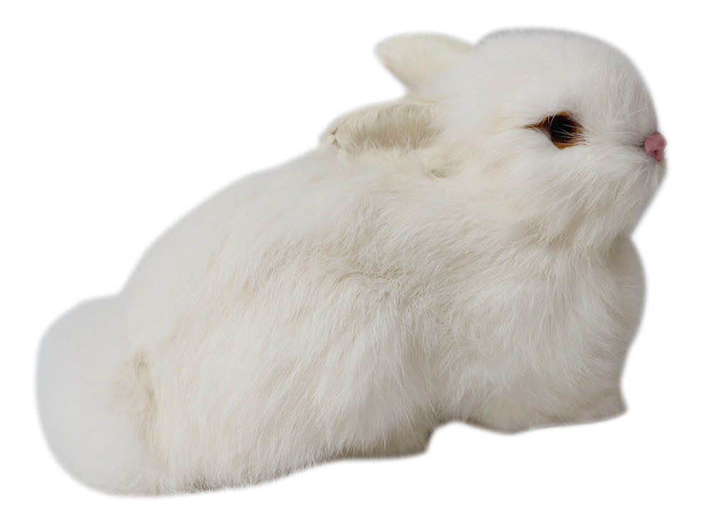 Pelúcia De Coelhos Realistas Modelo De Simulação 22cm