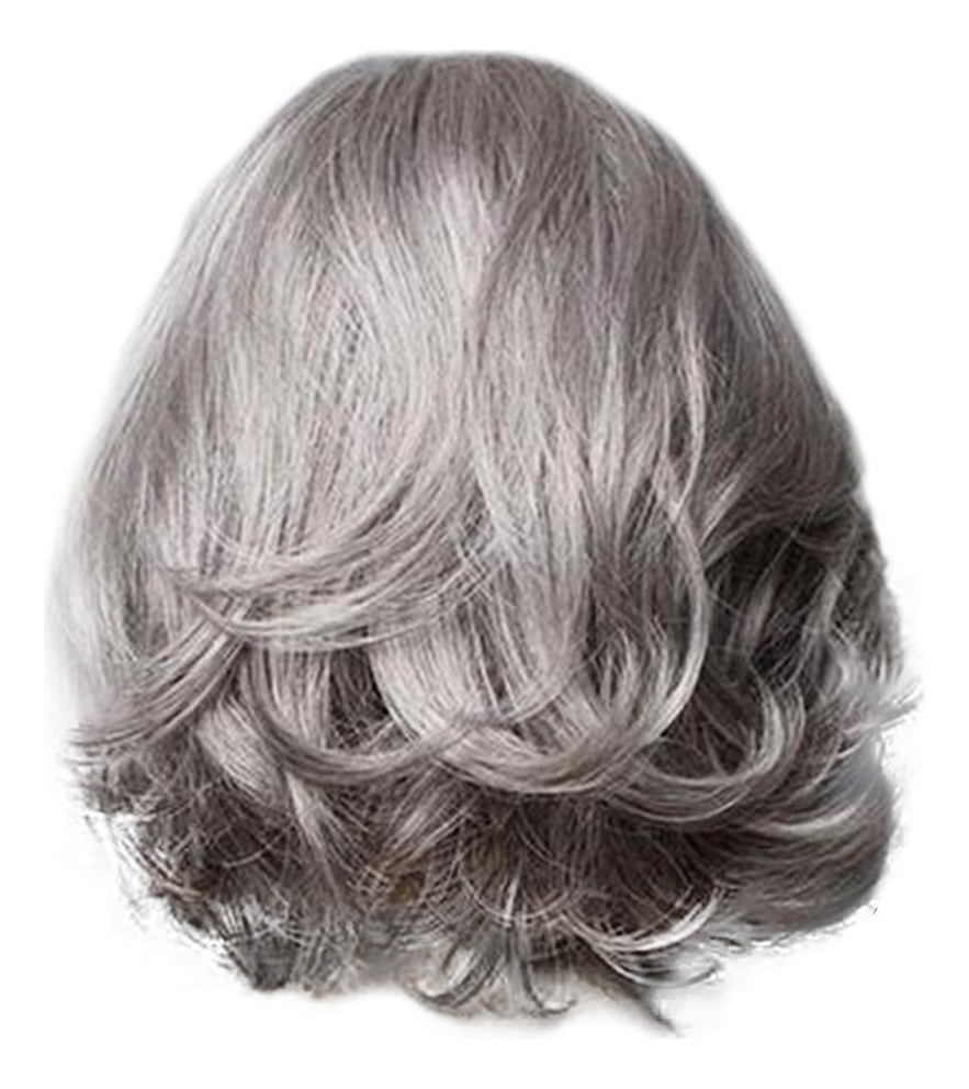 Peruca Feminina Cabelo Sintético Cinza Peruca De Onda De Cab - Imagem 7