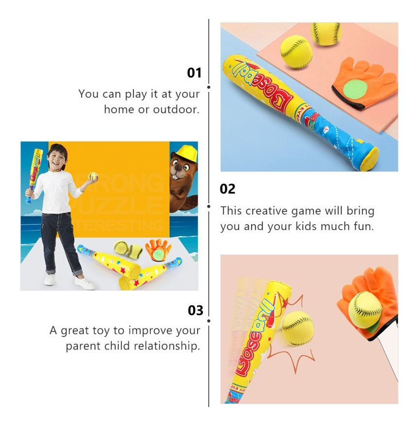 Conjunto De Brinquedos De Beisebol Infantil Para Esportes Ao - Imagem 7