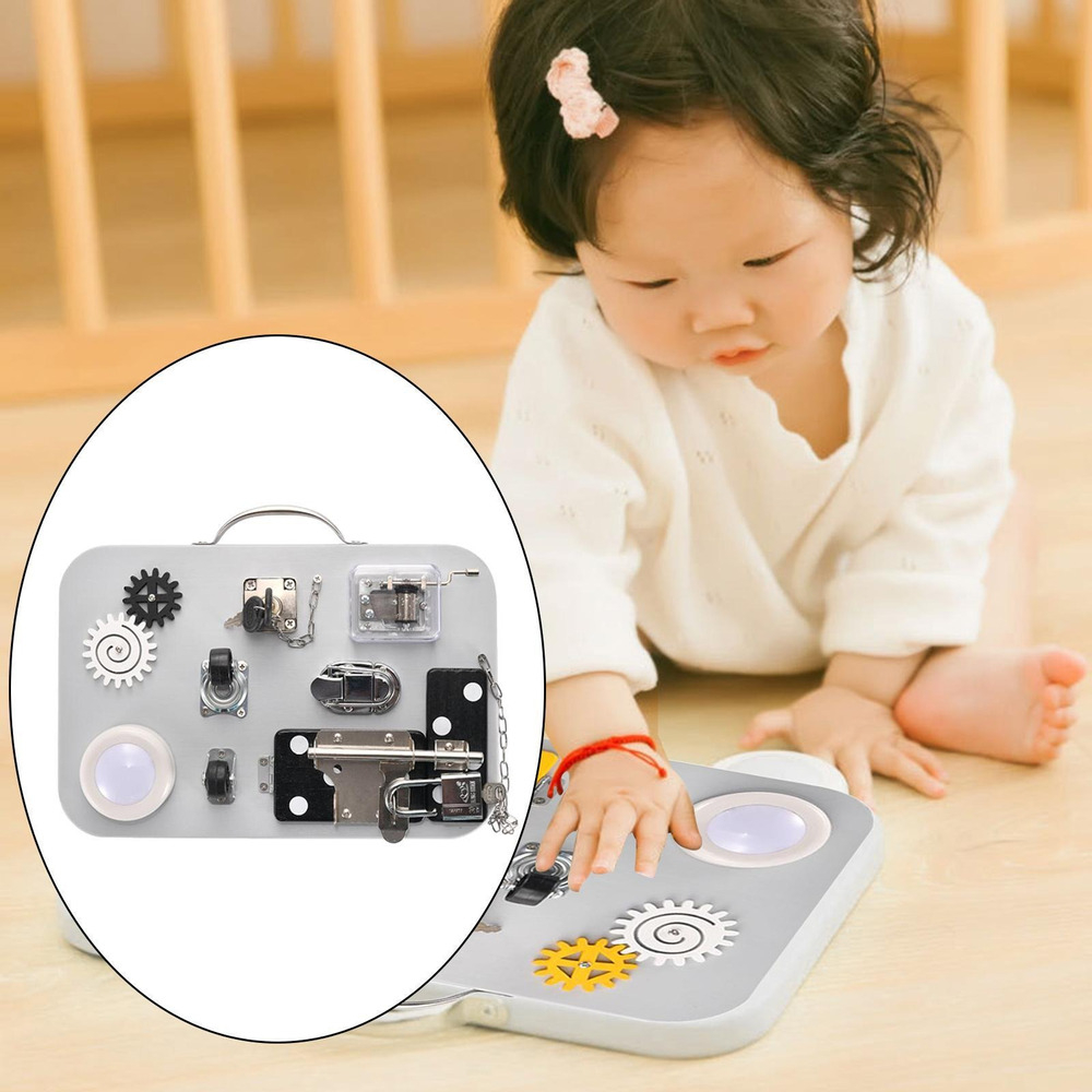 Montessori Toddler Toddler Busy Board Aprendendo Hand - Imagem 4
