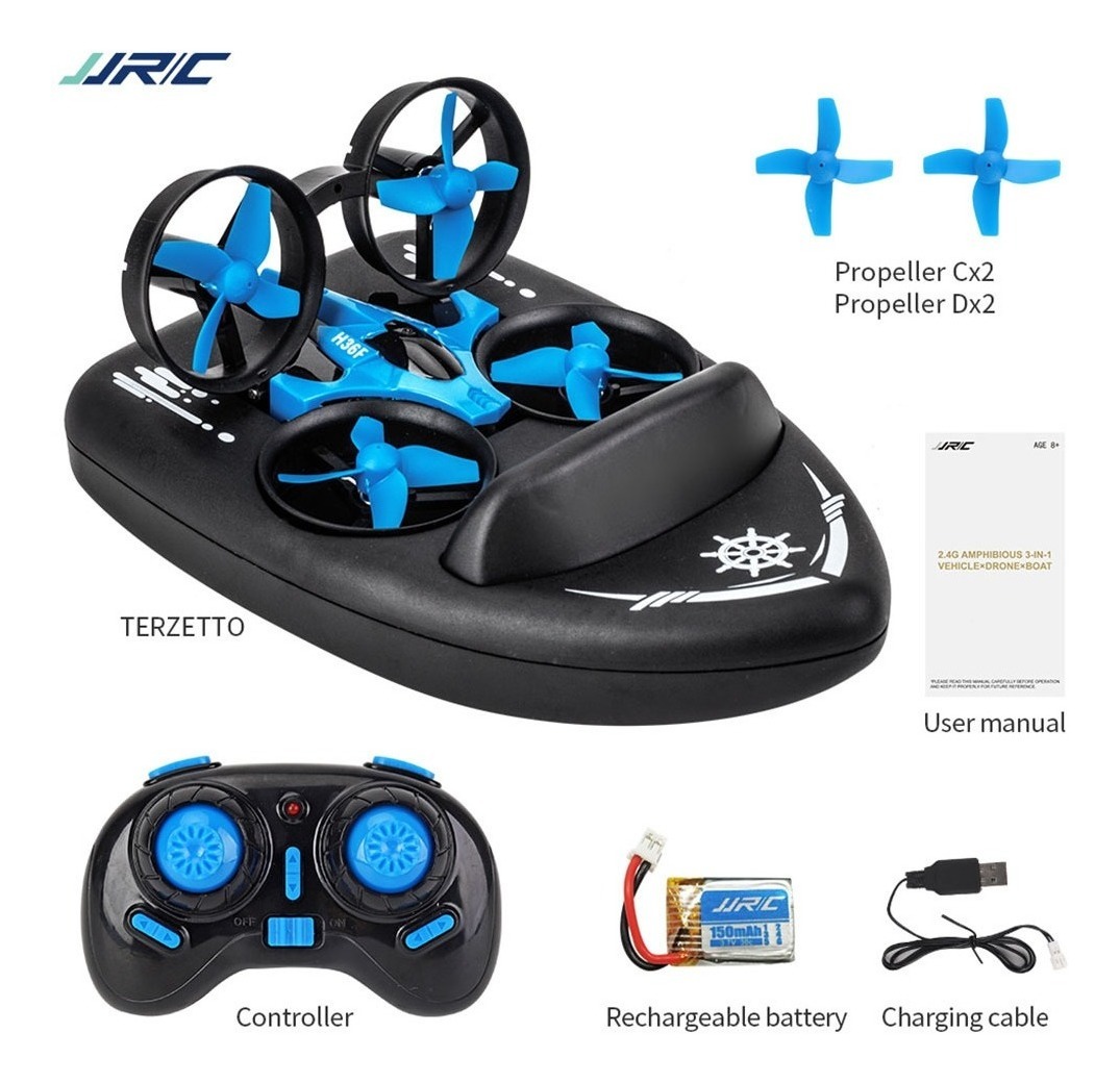 3 Em 1 Mini Rc Drone/barco/carro 4ch Kids Controle Remoto - Imagem 10