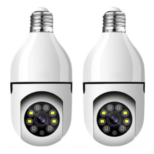2pcs E27 Lâmpada Mini Câmera 1080p Wifi Rastreamento Automát