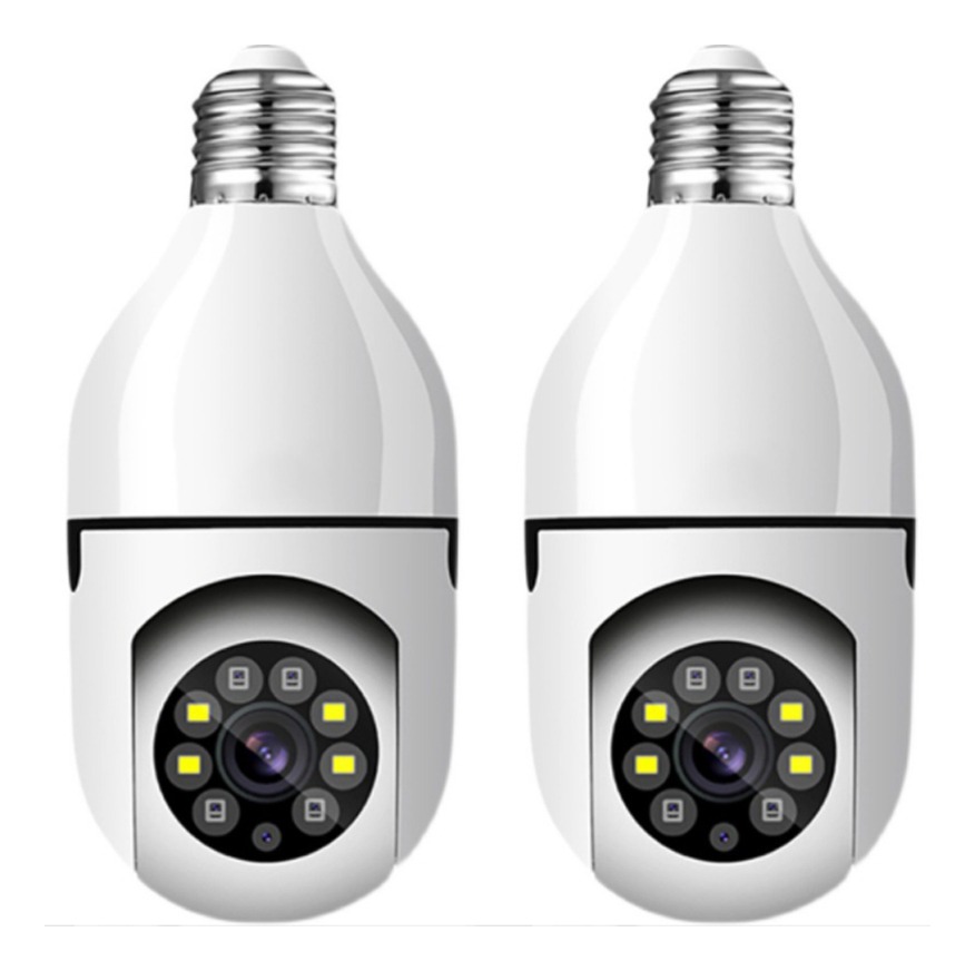 2pcs E27 Lâmpada Mini Câmera 1080p Wifi Rastreamento Automát