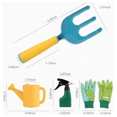 Conjunto De 8 Peças De Ferramentas De Jardinagem Infantil De - Imagem 3