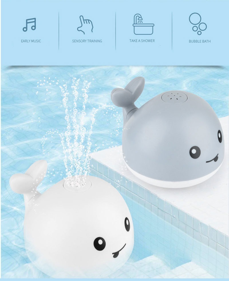 Brinquedos De Banho De Baleia Reação De Água Piscando 1pc - Imagem 3