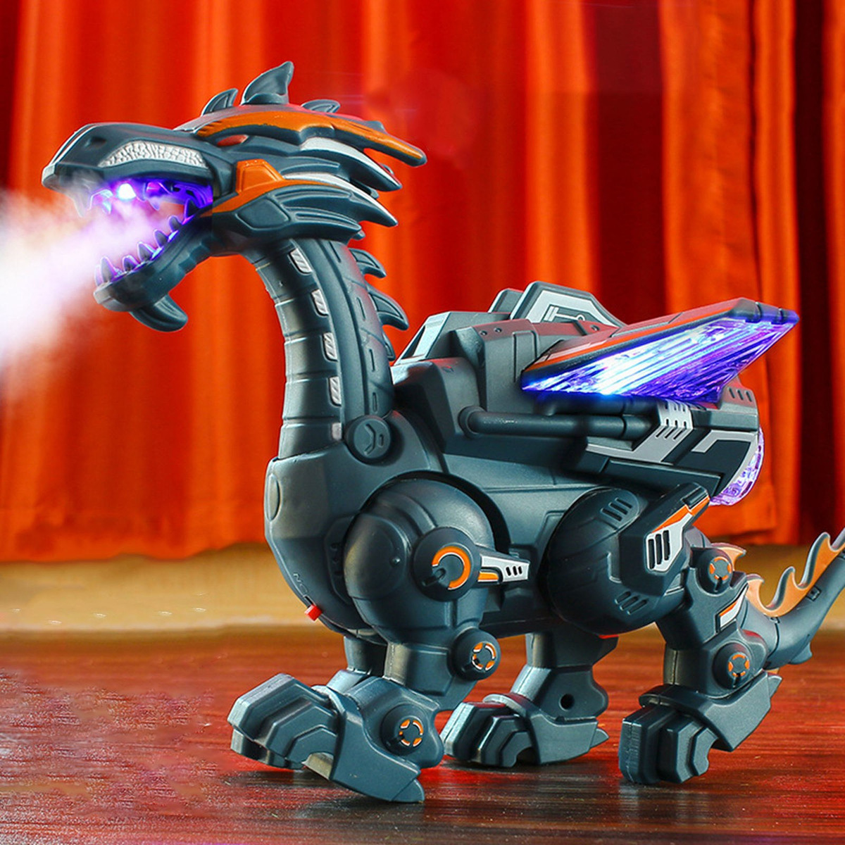 Andando Elétricos Crianças Dragão Brinquedos Robô Azul - Imagem 5