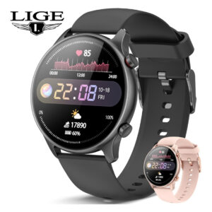 Lige Bluetooth Homens Mulheres Smartwatch Ip68 Silicone Impe