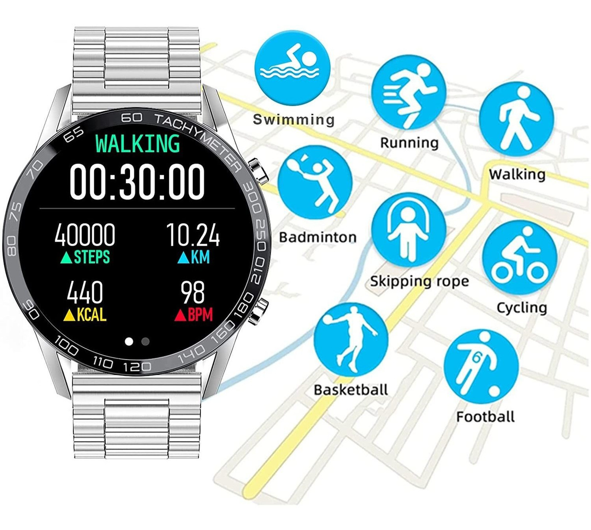 Relógios Inteligentes, Rastreador De Fitness, Smartatch Para - Imagem 5