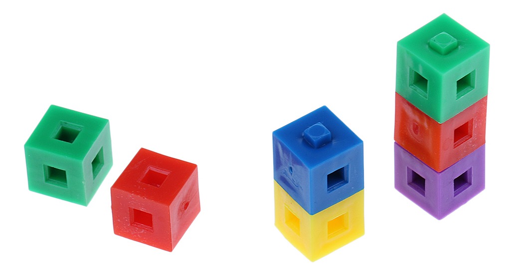 100x 1 Cm Blocos Kit De Construção Empilhamento Cubo Puzzl - Imagem 3
